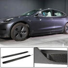Tesla Model 3 2017– Prahové nástavce V4 (2017-2023, karbon) fotografie 1