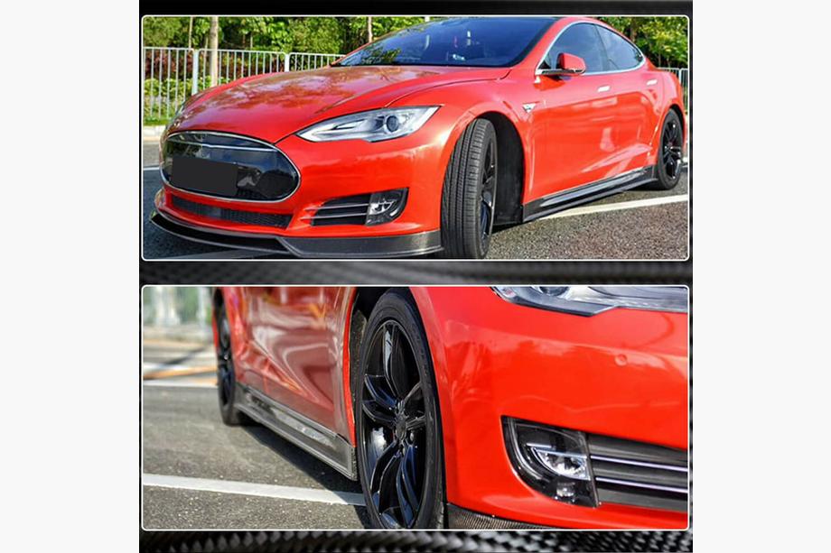 Tesla Model S 2012– Kryty prahů Carbon V3 (2014-2020) Fotografie 3