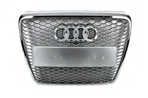 Audi A6 C6 2004–2011 Přední maska RS-style (šedá s chromem) fotografie 5