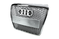Audi A6 C6 2004–2011 Přední maska RS-style (šedá s chromem) fotografie 7