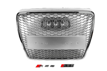 Audi A6 C6 2004–2011 Přední maska RS-style (šedá s chromem) fotografie 1