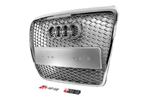 Audi A6 C6 2004–2011 Přední maska RS-style (šedá s chromem) fotografie 3
