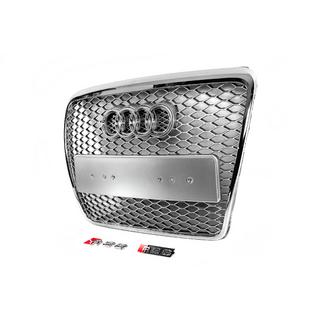 Přední maska RS-style (šedá s chromem) Audi A6 C6 2004–2011 fotografie 3