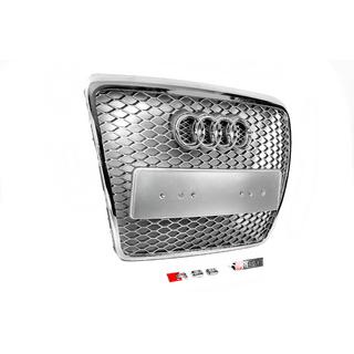 Přední maska RS-style (šedá s chromem) Audi A6 C6 2004–2011 fotografie 2