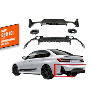 Zadní difuzor s výfukovými koncovkami DPT (2022+, M-Perfomance) BMW řada 3 G20/G21 2018– fotografie 1