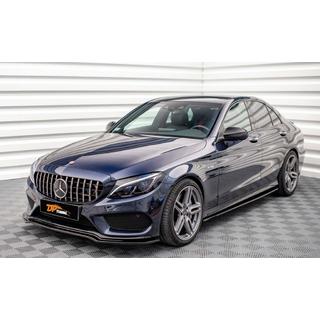 Přední lip spoiler DPT V2 (2014-2018, pouze pro AMG-Line, černý lesk) Mercedes C-Class W205 2014–2021 fotografie 1