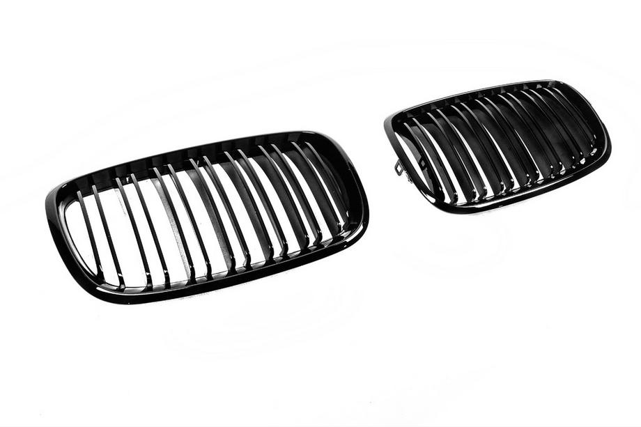 BMW X6 E71 2008–2014 Mřížky ledvinek M-Look V2 (lesklá černá) Fotografie 4