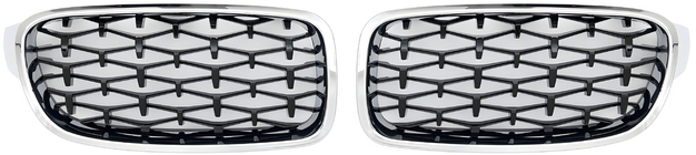 BMW řada 3 F30/F31 2012–2019 Ledvinky Diamond Black (chromový rámeček) fotografie 2