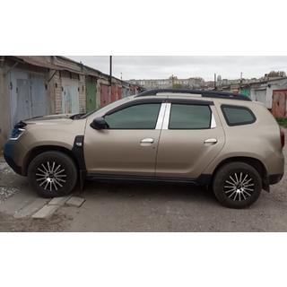 Nerezové lišty sloupků dveří (6 ks) Renault Duster 2008–2017 fotografie 1