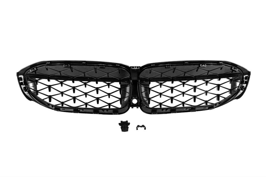 BMW řada 3 G20/G21 2018– Ledvinky Diamond Black (2018-2022, černé lemování) S přípravou pro kameru Fotografie 6