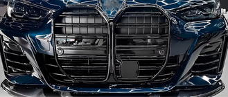 BMW řada 4 G22/23/26 2020– Mřížky ledvinek M-Look (pro G26, lesklá černá) fotografie 3