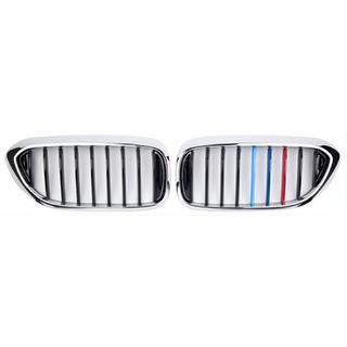 Mřížky ledvinek 1 Bar (2017-2020, M-Color s chromovým rámečkem) BMW řada 5 G30/G31 2017–2023 fotografie 2