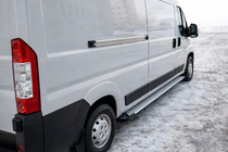 Citroen Jumper 2007–2025 Boční nášlapy Allmond Grey (2 ks, hliník) fotografie 1