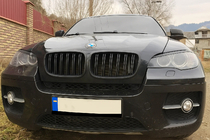 BMW X6 E71 2008–2014 Mřížky chladiče (ledvinky) M-Look, černé matné fotografie 1