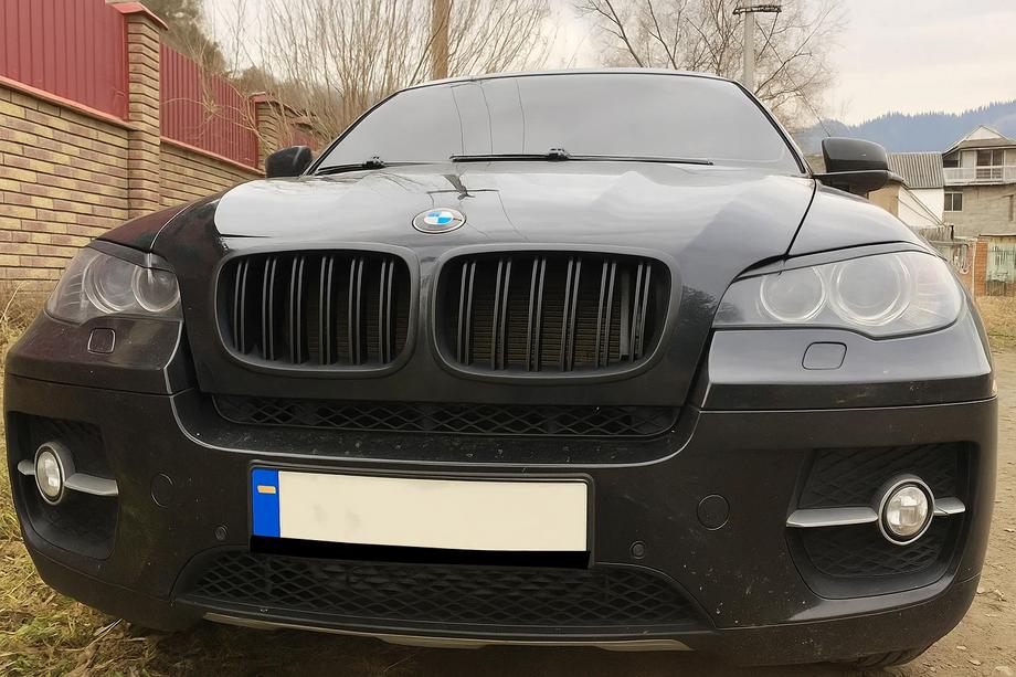 BMW X6 E71 2008–2014 Mřížky chladiče (ledvinky) M-Look, černé matné Image