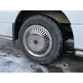 Nerezové poklice Hvězda (pro jednoduché kolo, sada 4 ks) Volkswagen Crafter 2006–2016 fotografie 4