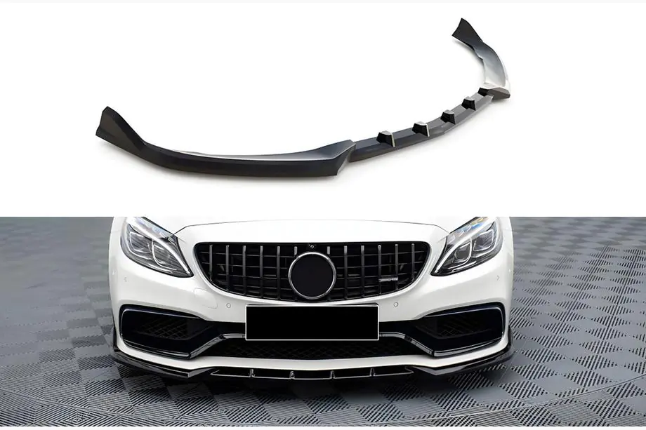Mercedes C-Class W205 2014–2021 Přední lip spoiler DPT (2017-2020, černý lesk) Image