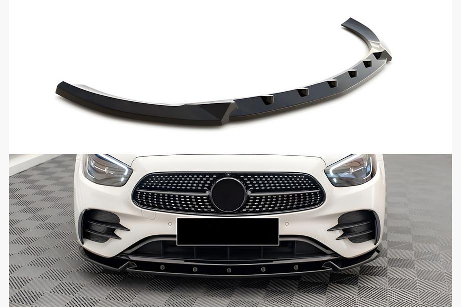 Mercedes E-class W213 2016–2023 Přední lip nástavec DPT (pro AMG-Line, 2020-2023, černý lesk) Image