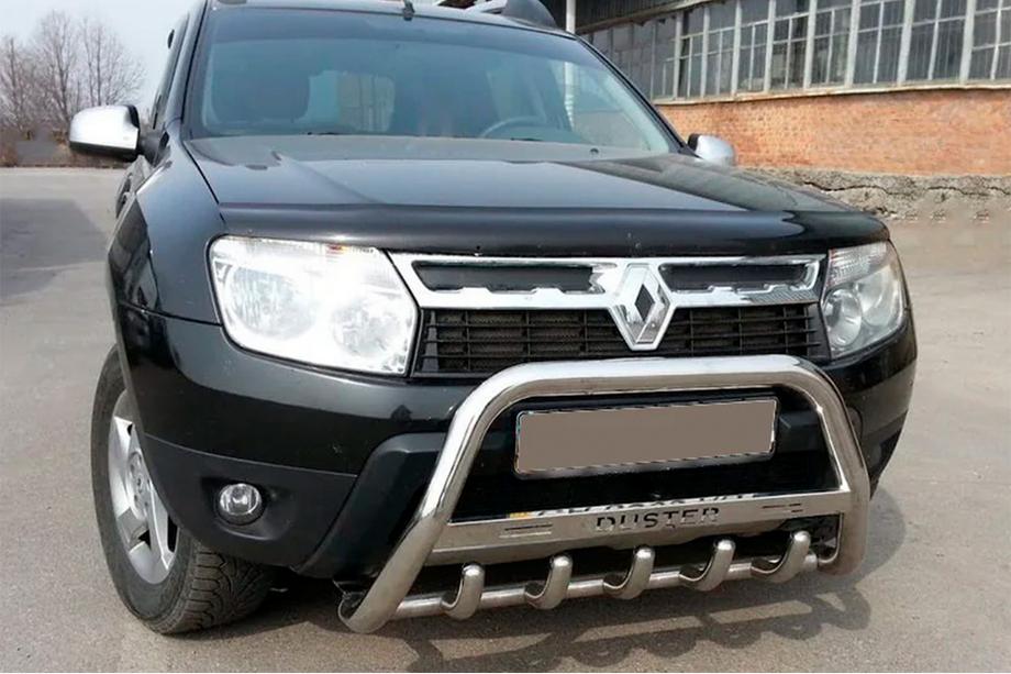 Dacia Duster 2008–2018 Nerezový přední ochranný rám s nápisem WT004 Fotografie 6