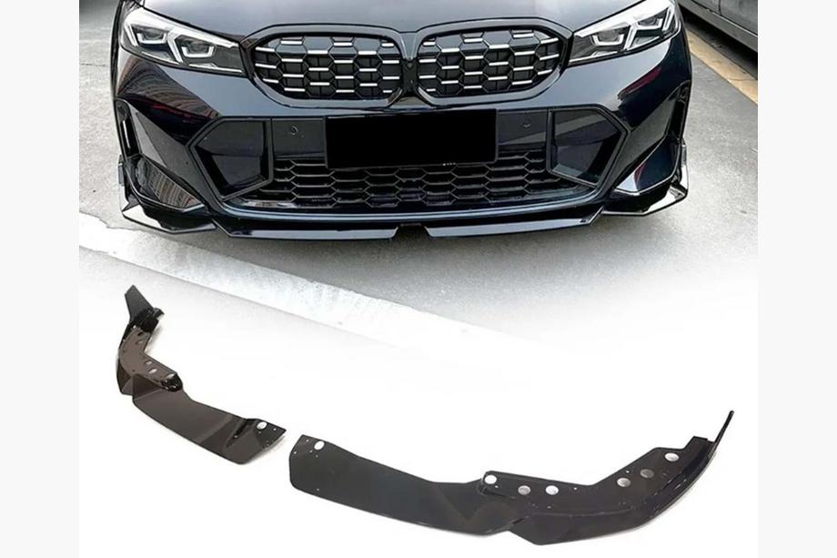 BMW řada 3 G20/G21 2018– Přední lip spoiler DPT V-2 (pro 2022+, M Technic, lesklá černá) Image