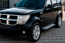 Dodge Nitro 2006–2011 Boční nášlapy Allmond Grey (2 ks, hliník) fotografie 1