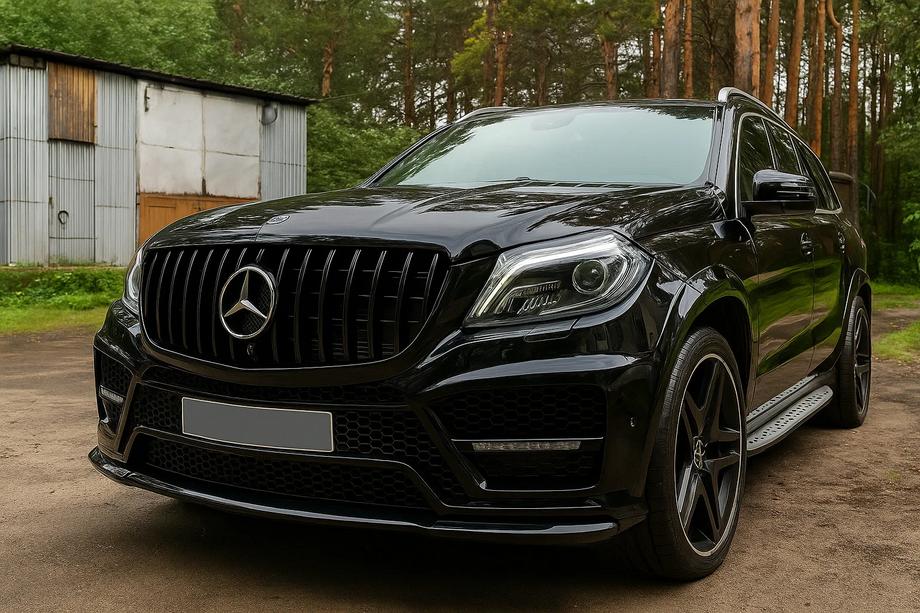 Mercedes GL/GLS třída X166 2012–2019 Maska chladiče GT Panamericana Black (pro GL High) Image