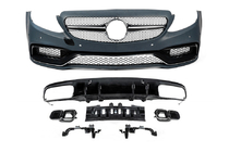 Mercedes C-Class W205 2014–2021 Kompletní sada bodykitu s difuzorem pro Coupe (AMG C63-designs 2014-2018) fotografie 1