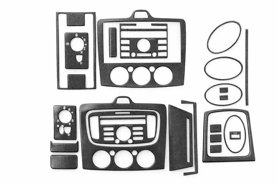 Ford Focus II 2005–2008 Kryty panelu klimatizace AC (Maxi-set, karbon) Image