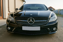 Mercedes SL R230 2001–2011 Přední maska chladiče Diamond Black (2008-2011) fotografie 3