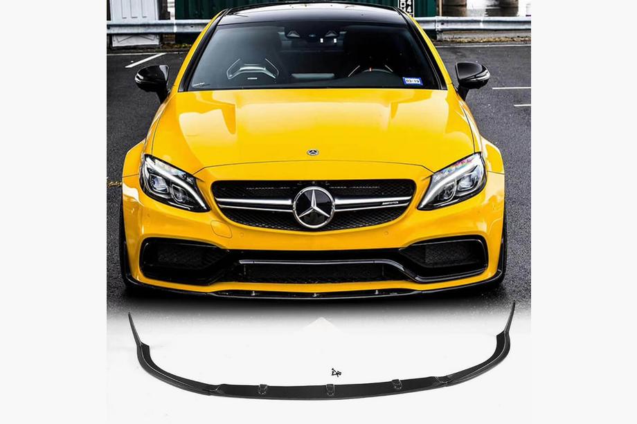 Mercedes C-Class W205 2014–2021 Karbonový lip na přední nárazník Lip V1 (pro kupé/kabriolet C63 AMG 2015-2019) Image