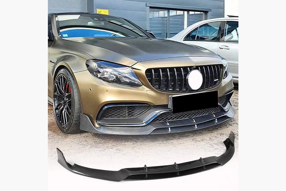 Mercedes C-Class W205 2014–2021 Karbonový nástavec předního nárazníku Lip V2 (pro kupé/kabriolet C63 AMG 2015-2019) Image