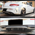 Mercedes C-Class W205 2014–2021 Difuzor zadního nárazníku (pro kupé/kabriolet AMG-Line / C43 AMG 2015-2019, karbon) fotografie 4