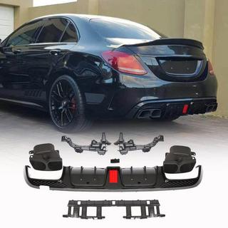 Difuzor zadního nárazníku s koncovkami výfuku (pro SD C43 AMG 2015-2019, karbon) fotografie 1