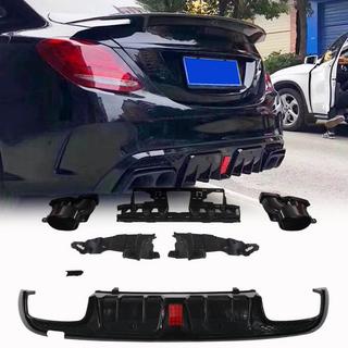Difuzor zadního nárazníku s koncovkami výfuku (pro SD C43 AMG 2015-2021, karbon) fotografie 1