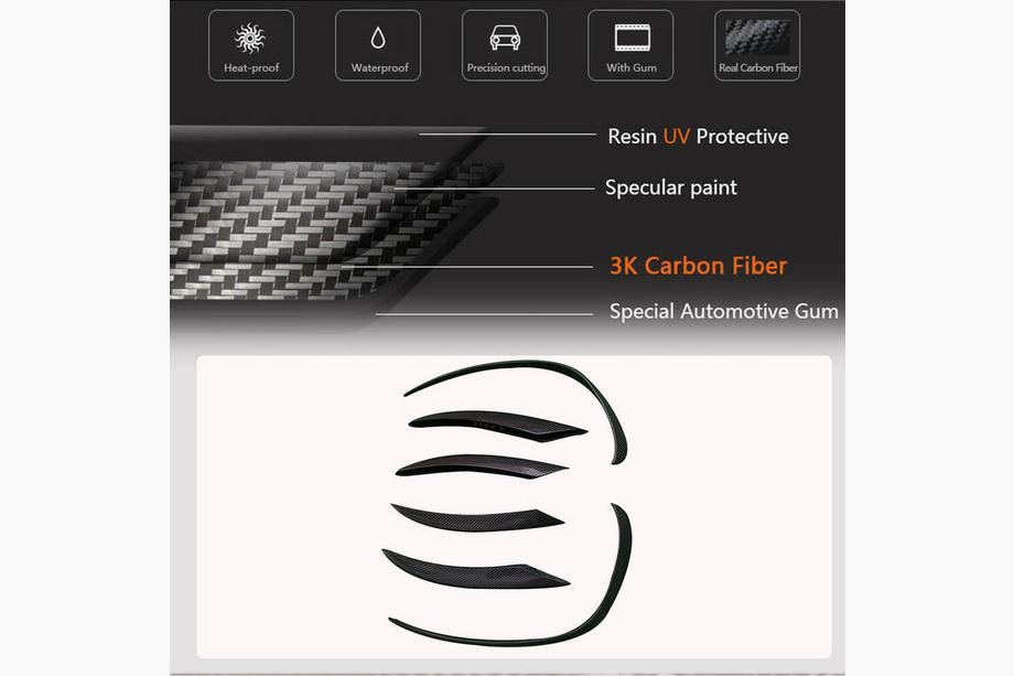 Mercedes C-Class W205 2014–2021 Nástavce (lip spoiler) předního nárazníku (pro SD AMG-Line 2015-2019, karbon) Fotografie 4