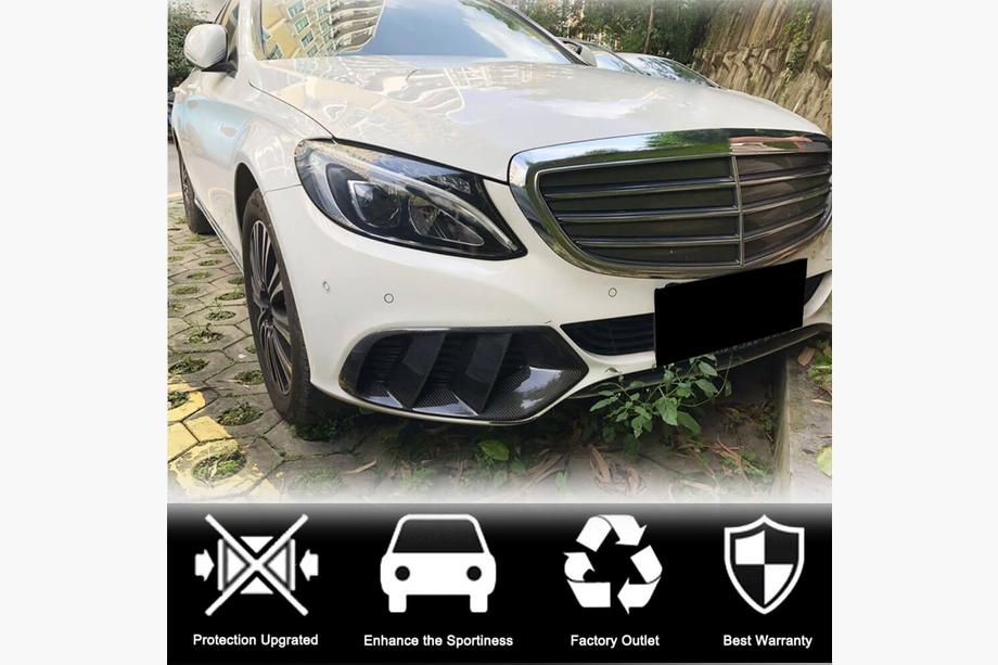 Mercedes C-Class W205 2014–2021 Kryty mlhovek (pro SD Base 2015-2019, karbon) Fotografie 2