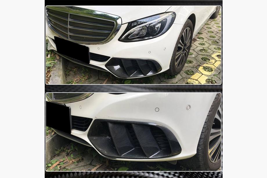 Mercedes C-Class W205 2014–2021 Kryty mlhovek (pro SD Base 2015-2019, karbon) Fotografie 4