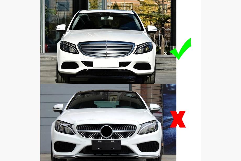 Mercedes C-Class W205 2014–2021 Kryty mlhovek (pro SD Base 2015-2019, karbon) Fotografie 6