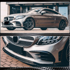 Mercedes C-Class W205 2014–2021 Karbonový přední lip spoiler V1 pro C43 AMG 2019-2021 fotografie 4