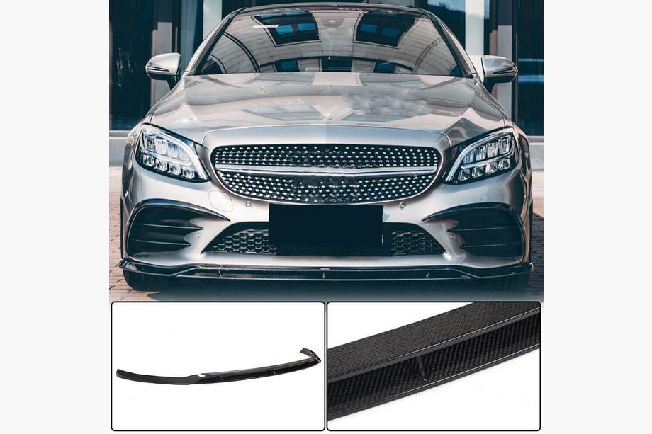 Mercedes C-Class W205 2014–2021 Karbonový přední lip spoiler V1 pro C43 AMG 2019-2021 Image