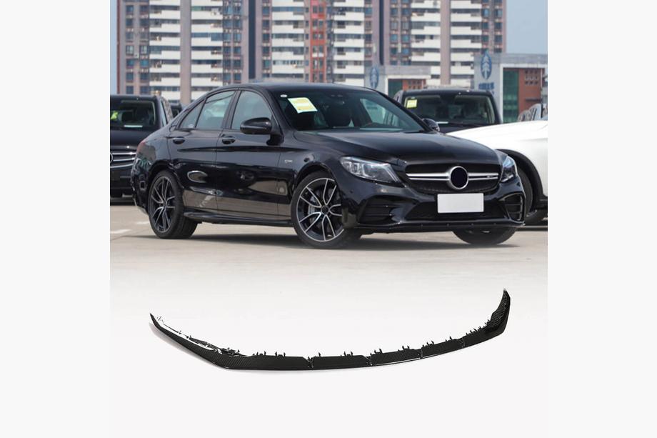 Mercedes C-Class W205 2014–2021 Karbonový přední lip spoiler V2 (pro C43 AMG 2019-2021, karbon) Fotografie 1
