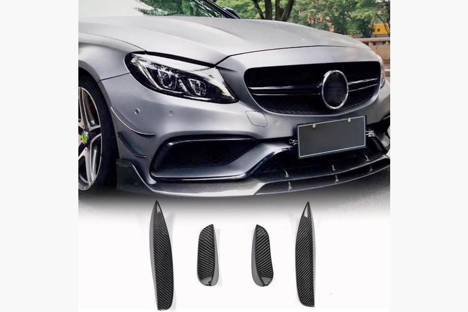 Mercedes C-Class W205 2014–2021 Karbonové nástavce na přední nárazník (pro C63 AMG 2015-2019) Image