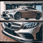 Mercedes C-Class W205 2014–2021 Karbonové nástavce na přední nárazník V1 (pro C43 AMG 2019-2021, karbon) fotografie 6