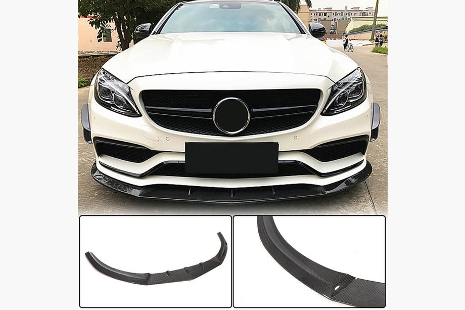 Mercedes C-Class W205 2014–2021 Karbonový nástavec předního nárazníku Lip V1 (pro SD C63 AMG 2015-2019) Image