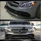 Mercedes C-Class W205 2014–2021 Karbonový nástavec na přední nárazník Lip V2 (pro SD C63 AMG 2015-2019) fotografie 5