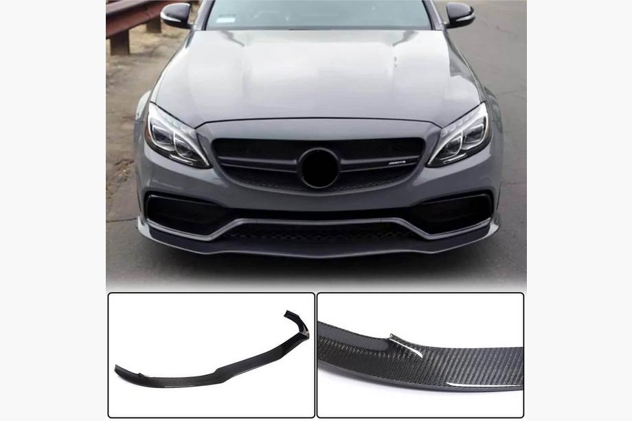 Mercedes C-Class W205 2014–2021 Karbonový nástavec na přední nárazník Lip V2 (pro SD C63 AMG 2015-2019) Image