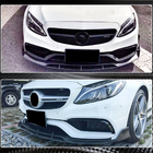 Mercedes C-Class W205 2014–2021 Přední lip spoiler na nárazník Lip V4 (pro SD C63 AMG 2015-2019, karbon) fotografie 6