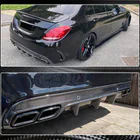 Mercedes C-Class W205 2014–2021 Difuzor zadního nárazníku (pro SD C43/C63 AMG 2015-2019, karbon) fotografie 4