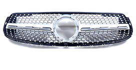 Mercedes GLC X253 2015–2022 Přední maska chladiče Diamond Silver (pro GLC 43 AMG/GLC 63 AMG/AMG-Line 2019-2022) Bez držáku pro kameru fotografie 2