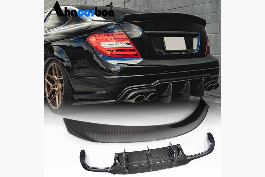 Mercedes C-class W204 2007–2015 Spoiler zadního nárazníku s difuzorem (pro C63 AMG 2012-2014, karbon) Image